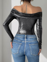 Perfee Ruched Off-Shoulder Long Sleeve Bodysuit OutfitFlow